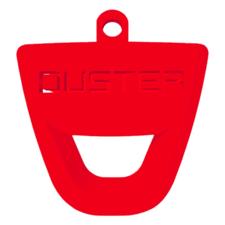 Breloc chei, "DACIA DUSTER", 52X 50 mm rosu