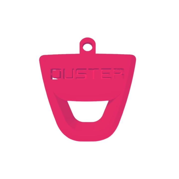 Kulcstartó, "DACIA DUSTER", 52X 50 mm málna rózsaszín