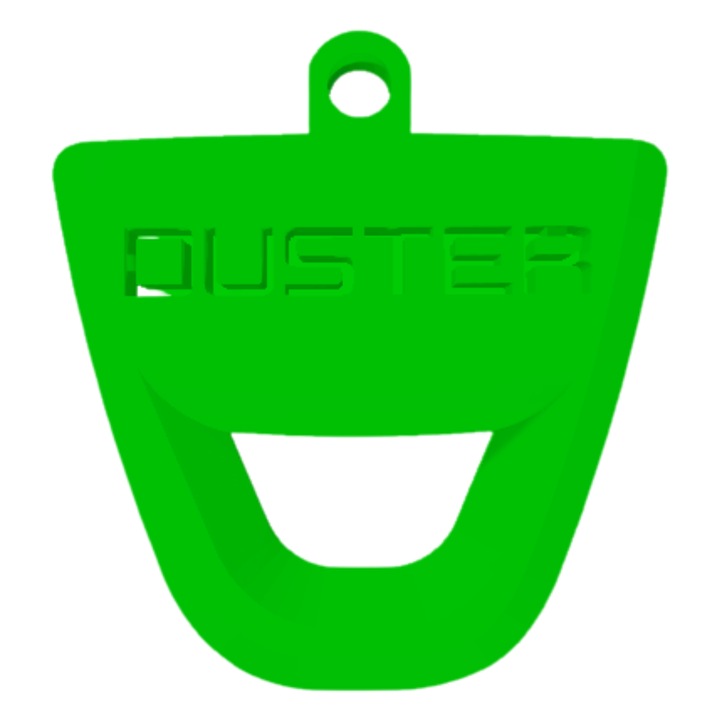 Breloc chei, "DACIA DUSTER", 52X 50 mm verde