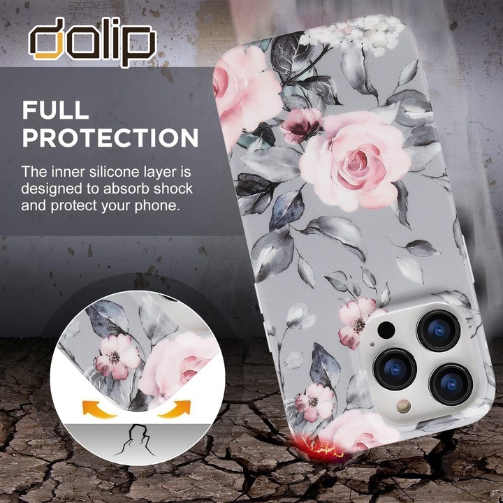 Husa pentru Samsung Galaxy A54, Dalip Abstract Design, Silicon, Gri