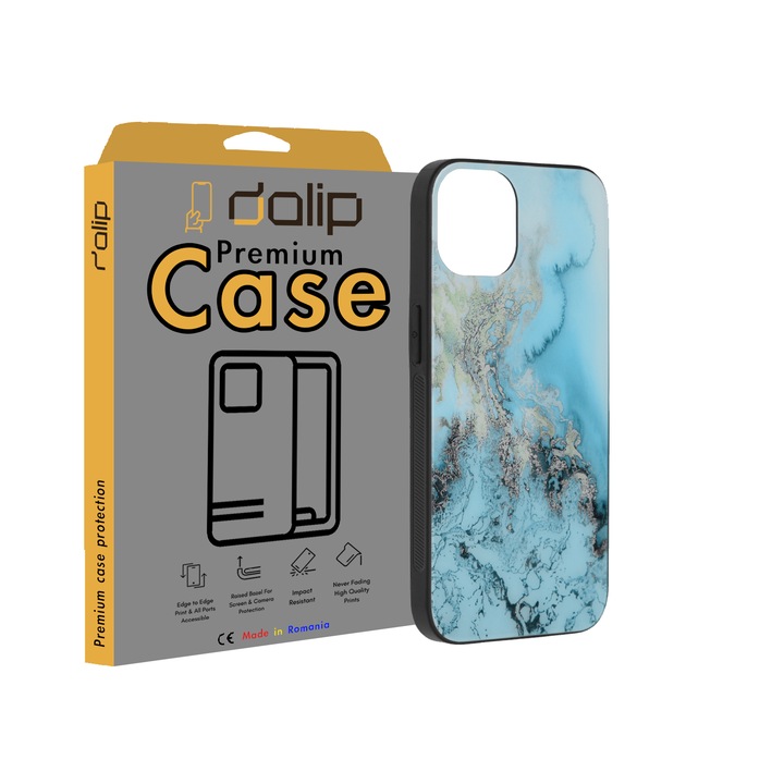 Капак за Motorola Moto G14, Dalip Blue Aqua Design, Силикон, Син