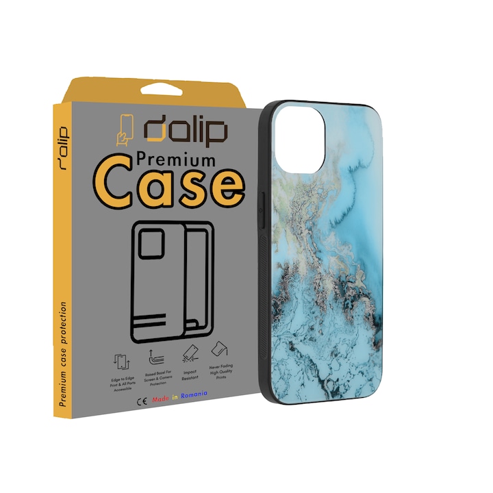 Кейс за Samsung Galaxy S24 Ultra, Dalip Blue Aqua Design, Силиконов, Син