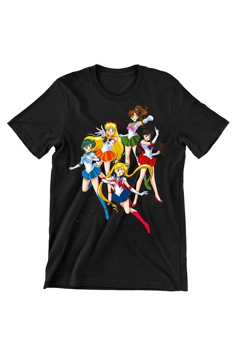 Tricou Femei Prestige-Boutique, Sailor Moon, Sailor Moon Team, Negru