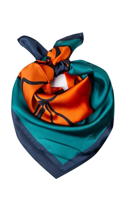Esarfa elegant, Agrafka, model A-14, 70x70 cm, din poliester, Multicolor