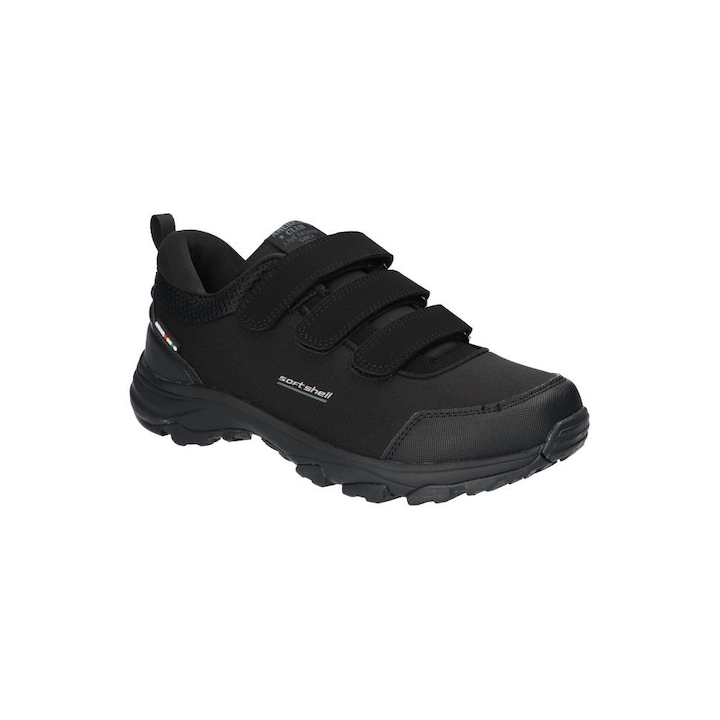 Pantofi de Trekking pentru Velcro, American Club, Hl11224, Material Softshell, Negru