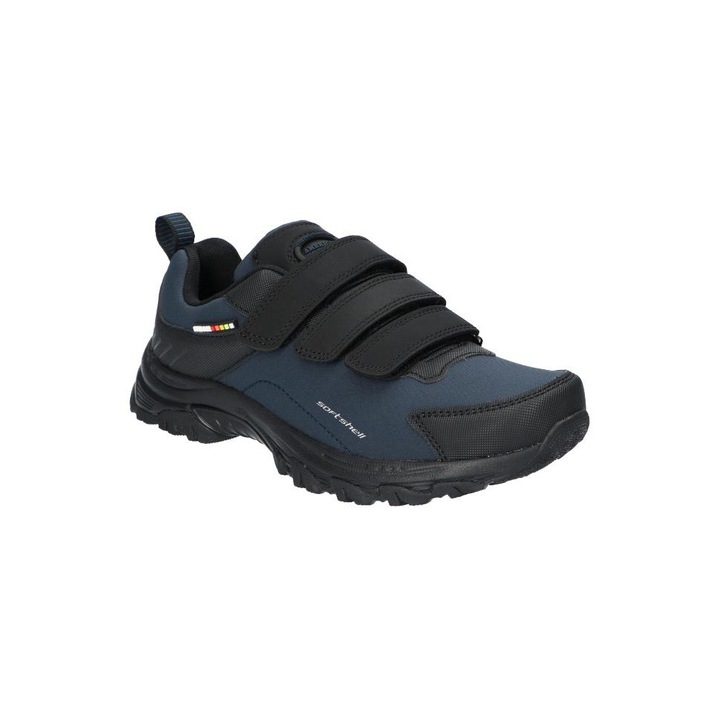 Pantofi de Trekking cu Velcro, American Club, Wt18224, Material Softshell, Bleumarin