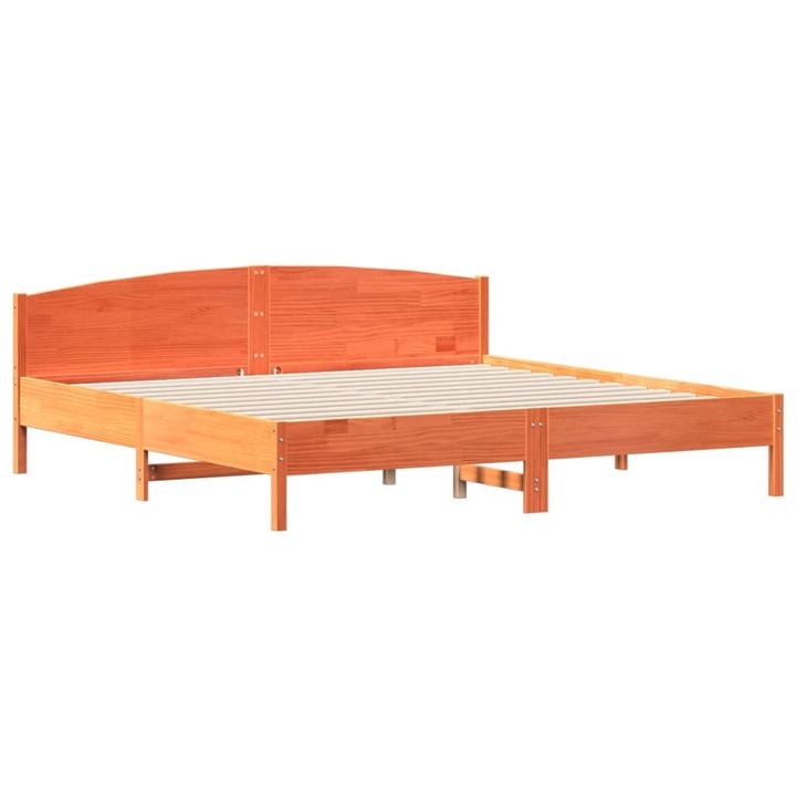 Рамка за легло с табла vidaXL, Восъчнокафяв, 180x200 см, Масивно дърво, 16.8 Kg