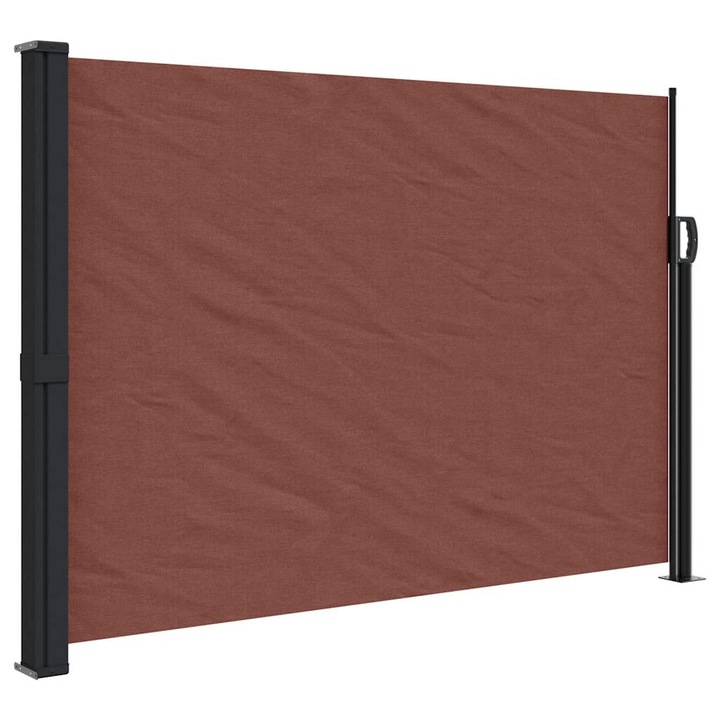 Copertina laterala retractabila vidaXL, maro, 140x600 cm, 6.75 kg