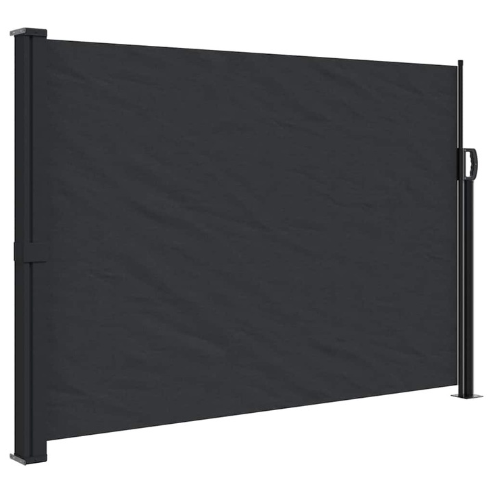 Copertina laterala retractabila vidaXL, negru, 140x600 cm, 6.75 kg