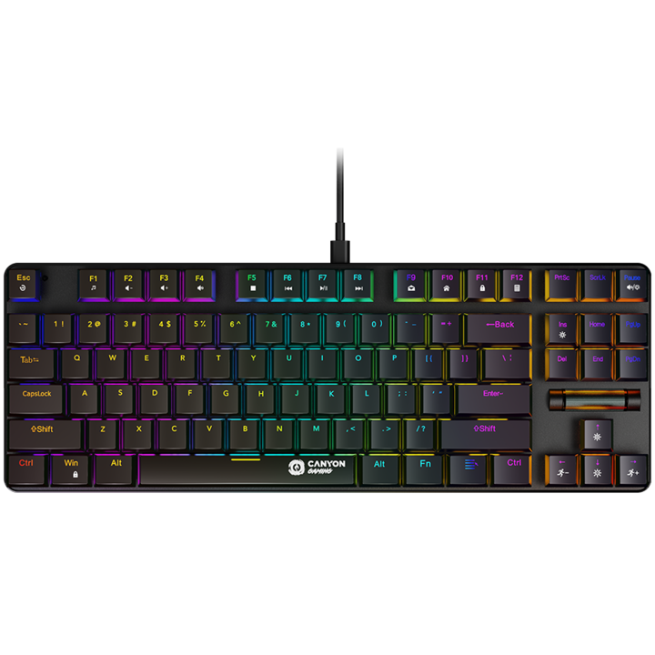 Геймърска клавиатура Canyon Cometstrike TKL GK-50, Черен, USB