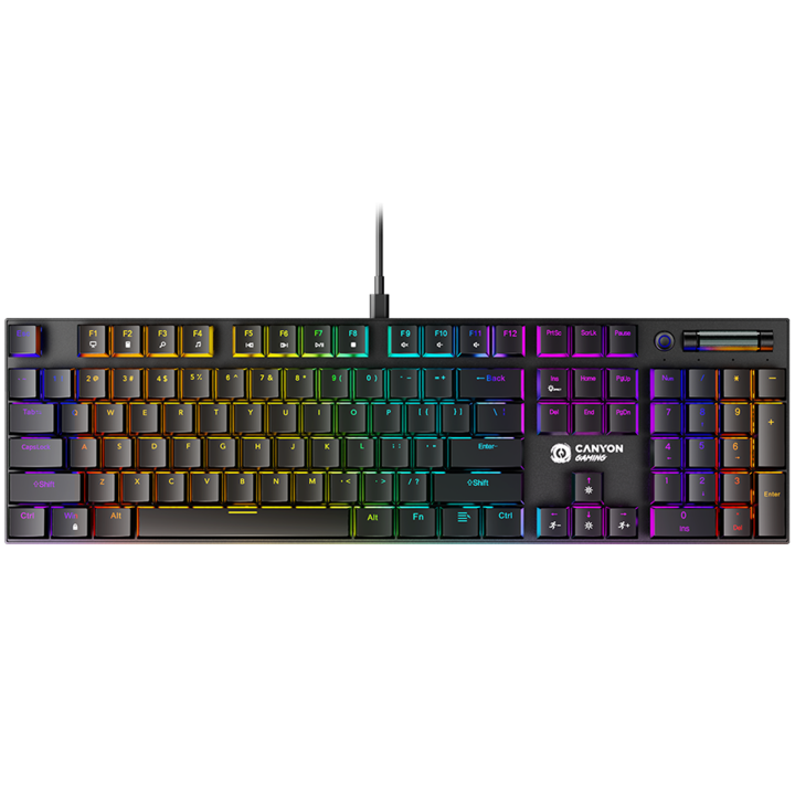Геймърска клавиатура Canyon Cometstrike TKL GK-55, Черен, USB