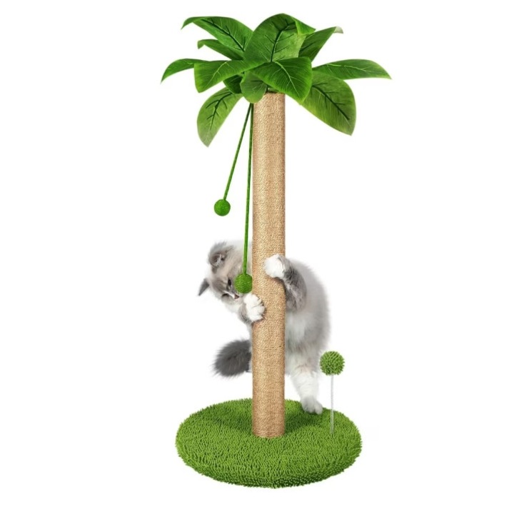 Комплект за игра за котки, с две висящи топки и една топка на интерактивна пружина