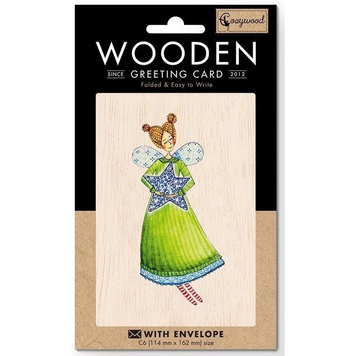 Felicitare Cozywood, cu plic, fabricat in Lituania