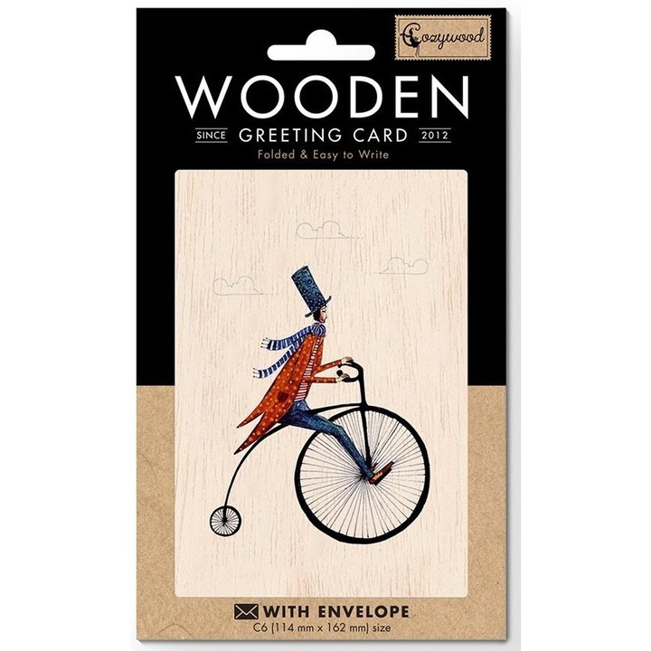 Felicitare Cozywood, Format C6, Carton, Multicolor