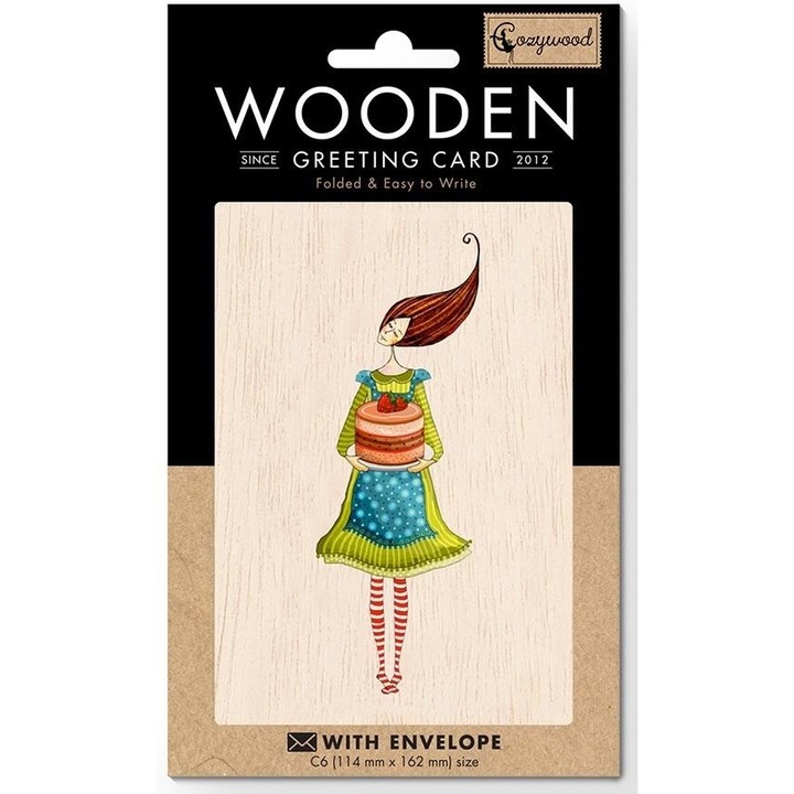 Felicitare Cozywood, cu plic, format C6