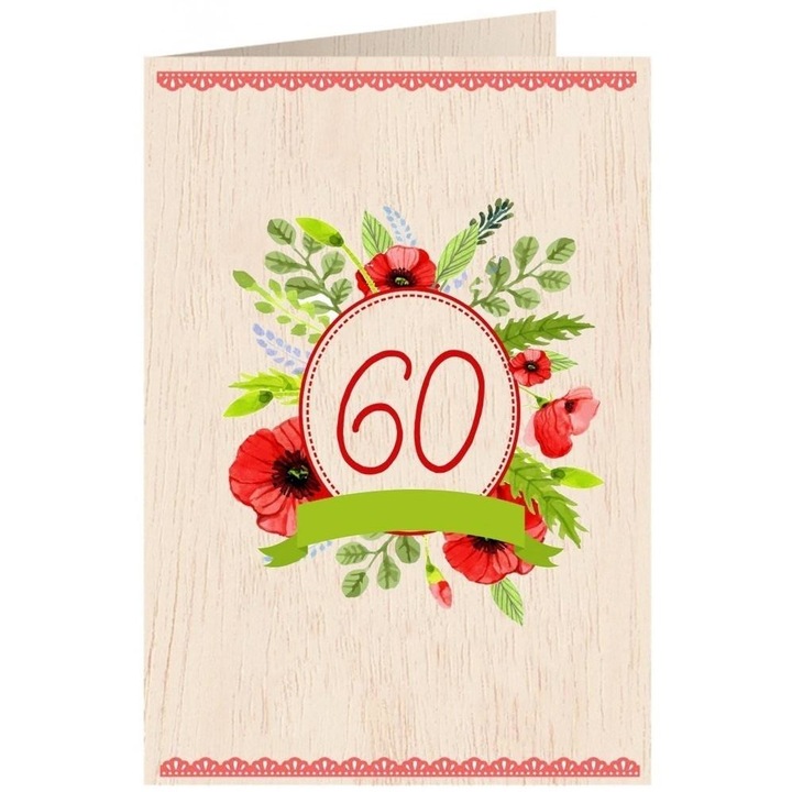 Felicitare, Cozywood, Lemn, 162x114 mm, Multicolor