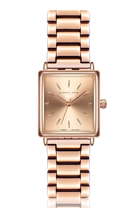 Isabella Ford, Ceas analog cu diamante pe cadran, Auriu rose