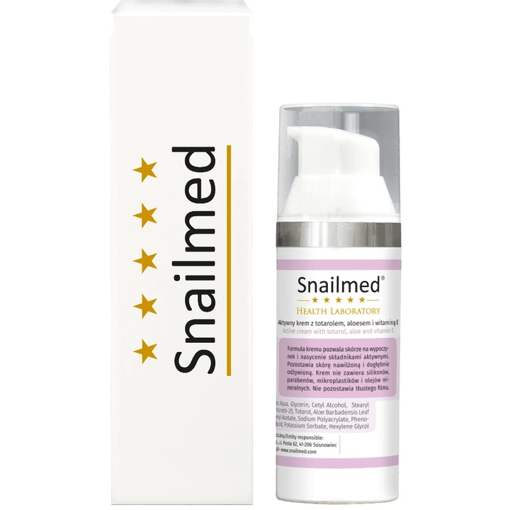 Crema calmanta si normalizatoare pentru ten matur si problematic, Snailmed, Totarol/Aloe/Vitamina E, 60 ml