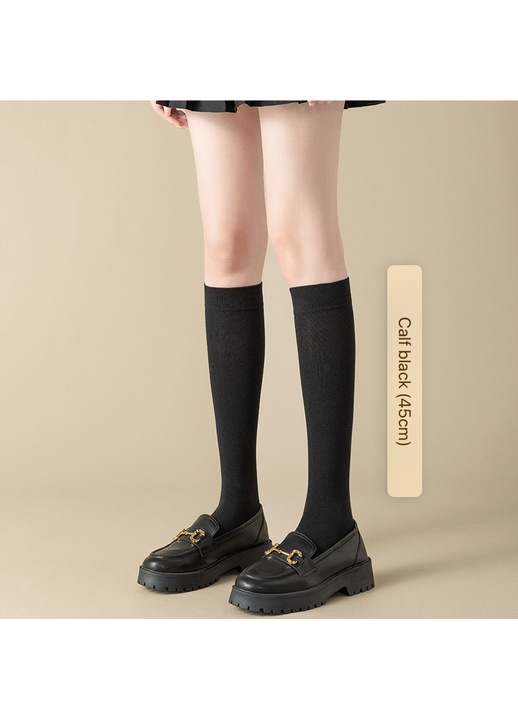 Sosete pana la genunchi, Bumbac, Negru, One Size21`, Negru, One Size
