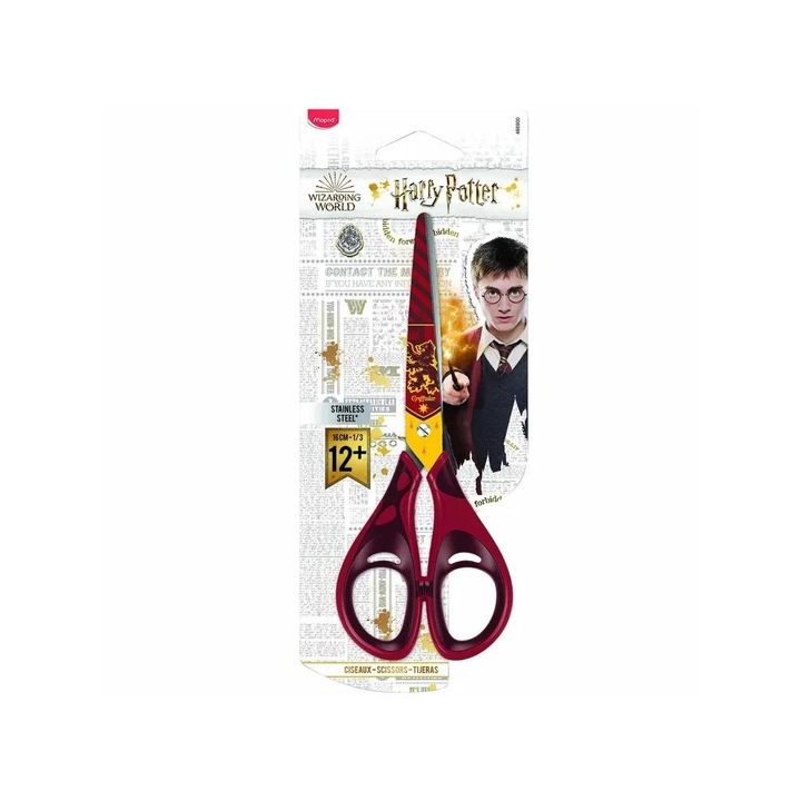 Foarfece scolare, Maped, colectia Harry Potter, Gryffindor, 16cm