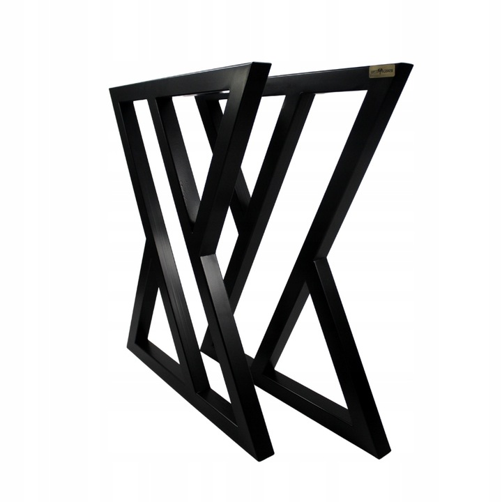Комплект от 2 крака за маса, Loft Gorce, метал, 60x71 см, черен