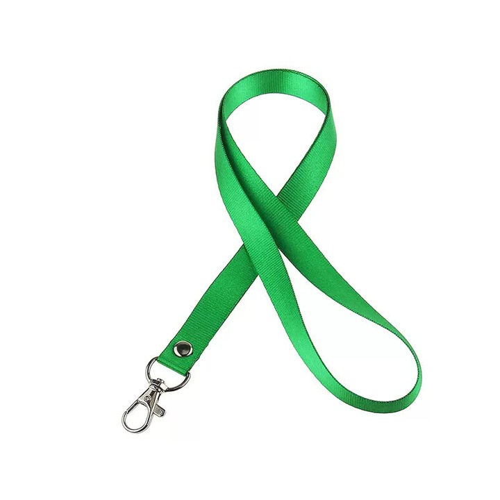 Set 10 snururi ecuson, xyedyaup, 460 mm, Franghie agatata anti-pierdere ingrosata pentru insigna pieptului de expozitie, permisul de munca si lantul Verde