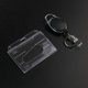 Set 2 ecusoane, xyedyaup, Plastic, Snur extensibil pana la 70 cm, Versiunea orizontala a ID-ului de lucru Negru