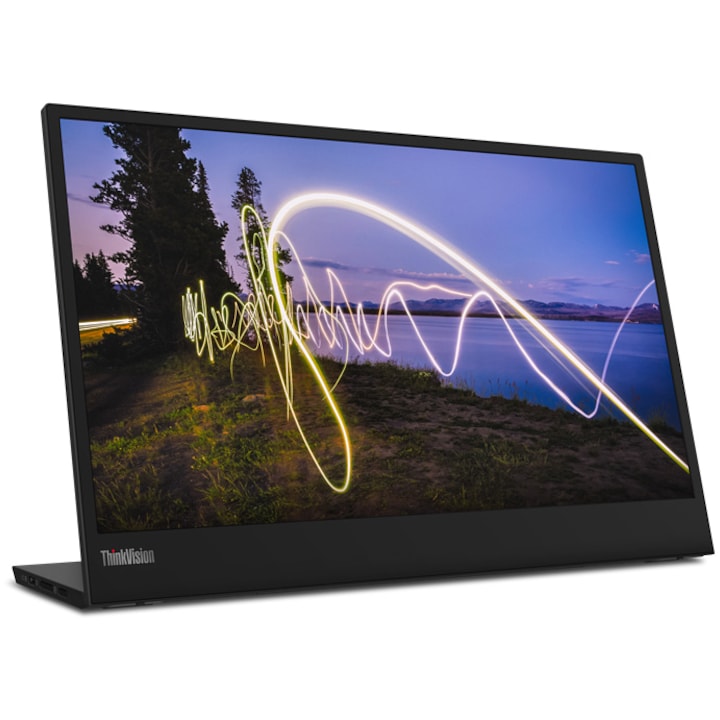 Lenovo ThinkVision M15 hordozható monitor, 15,6", Full HD, IPS, 6 ms, 60 Hz, USB-C