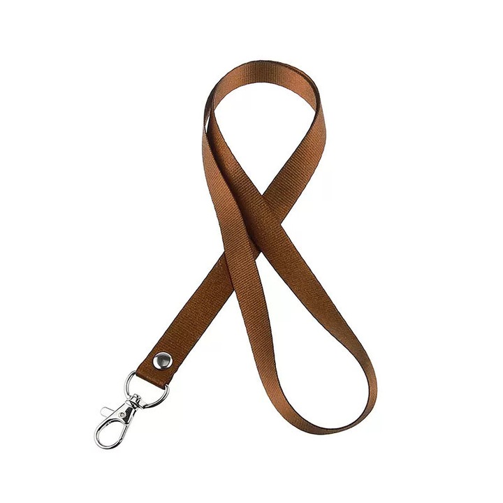 Set 10 snururi ecuson, xyedyaup, 460 mm, Franghie agatata anti-pierdere ingrosata pentru insigna pieptului de expozitie, permisul de munca si lantul Maro