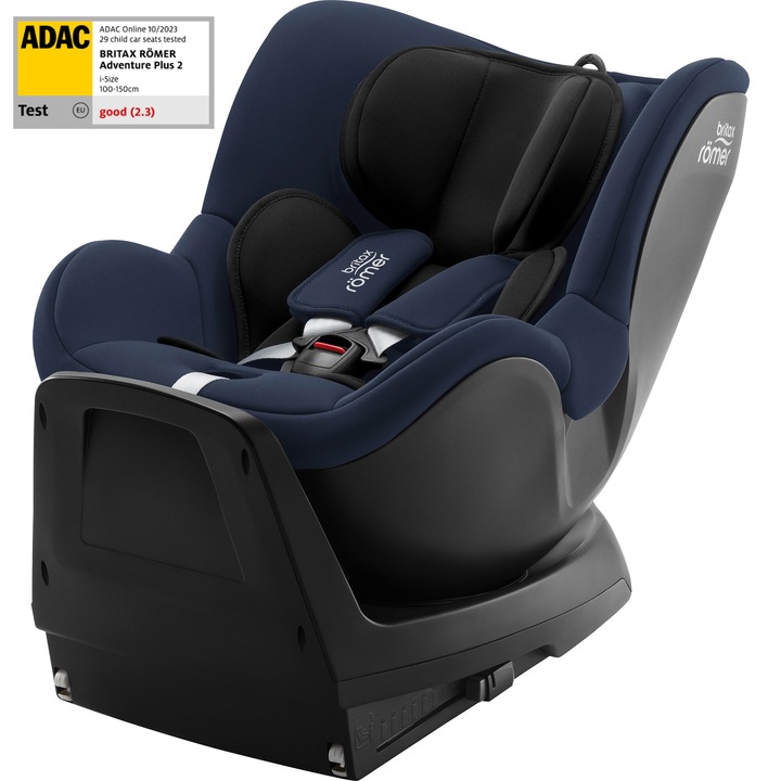 Столче за кола Britax Romer, Dualfix Plus, Въртящо се, Night Blue, 0-4 години, 40-105, 20 кг
