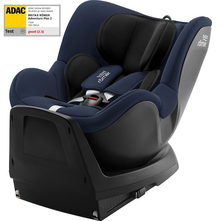 Столче за кола Britax Romer, Dualfix Plus, Въртящо се, Night Blue, 0-4 години, 40-105, 20 кг