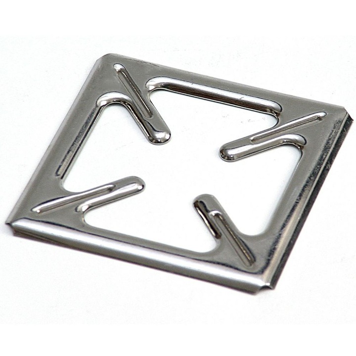 Suport Pentru Arzator De Aragaz, Orion, 9.5x9.5 cm, Otel, Usor Si Rezistent, Asigura Stabilitate Si Siguranta, Dispersare Partiala A Flacarii, Argintiu