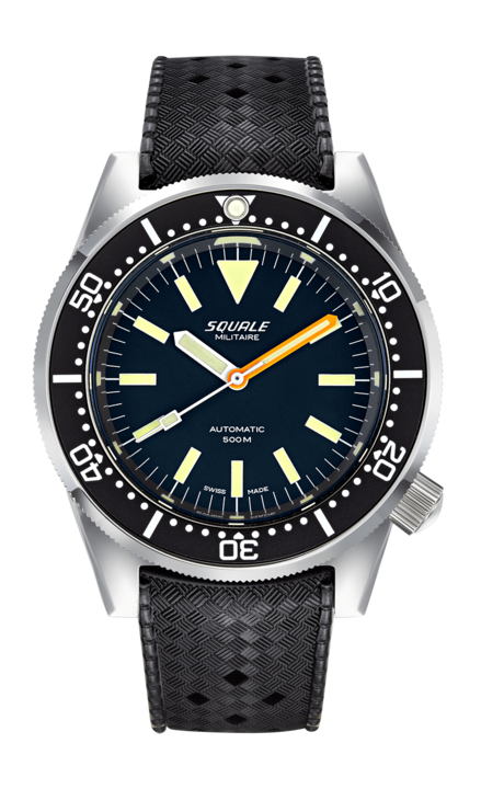 Squale 1521 Militaire férfi karóra, fekete „trópusi” szíjjal