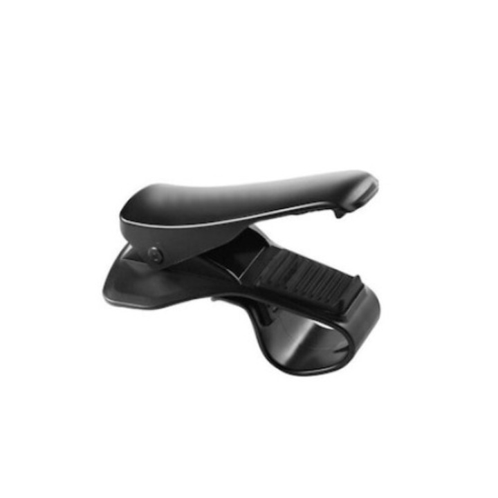 Suport auto inteligent cu clema, compatibil cu orice tip de telefon, stabil si usor de folosit, mecanism de blocare rotatie 360, negru, Dactylion®