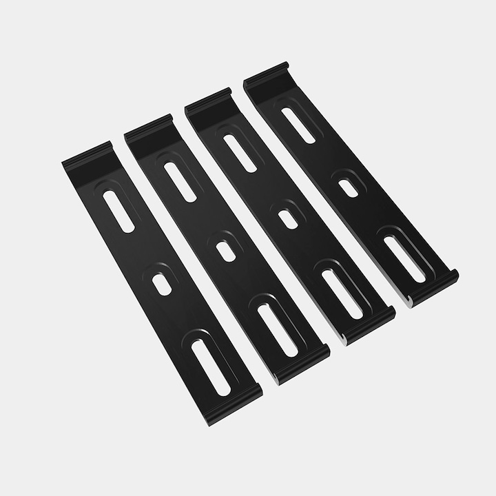 Suporti numar inmatriculare slim, 4 bucati, negru, 3D Market®