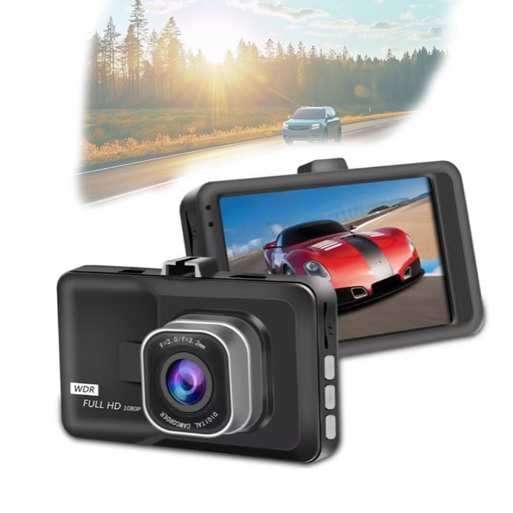 Camera Auto DVR, Ecran LCD, Diagonala 3 inch, Full HD, Rezolutie de 1080p, 120 FOV, Senzor G, Inregistrare in Bucla
