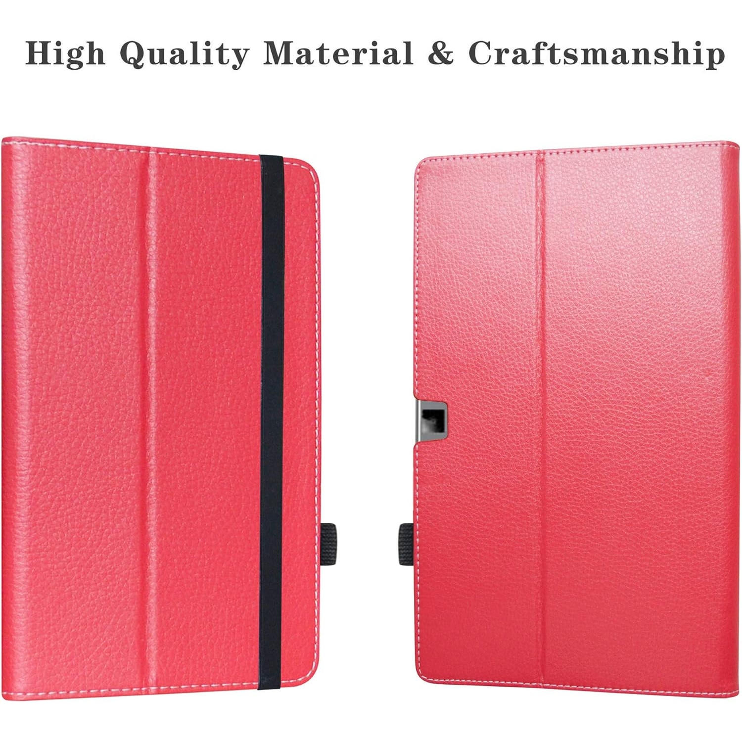 Husa tableta tip stand, compatibila cu CHUWI UBook X de 12", protectie 2 in 1, cu suport pliabil, flip cover, Rosu