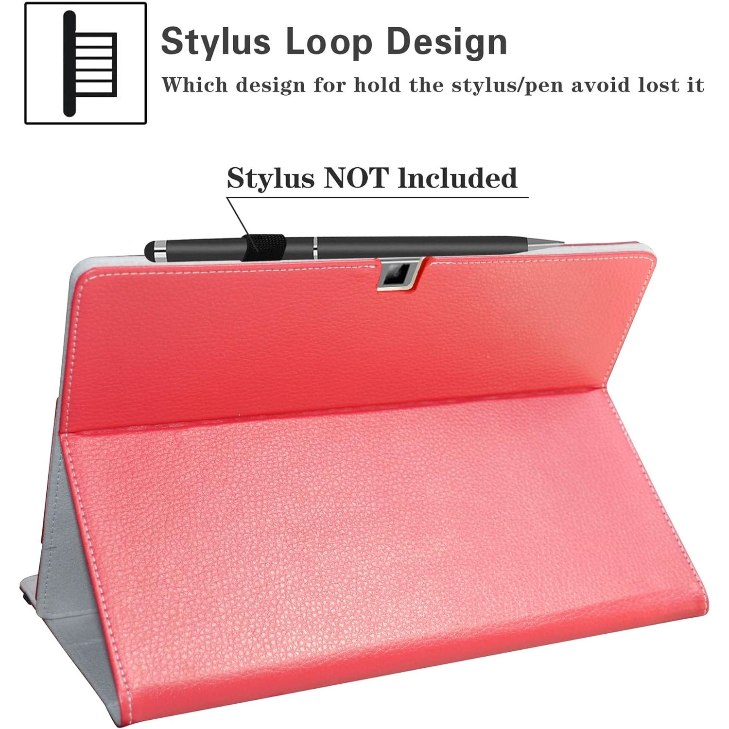 Husa tableta tip stand, compatibila cu CHUWI UBook X de 12", protectie 2 in 1, cu suport pliabil, flip cover, Rosu