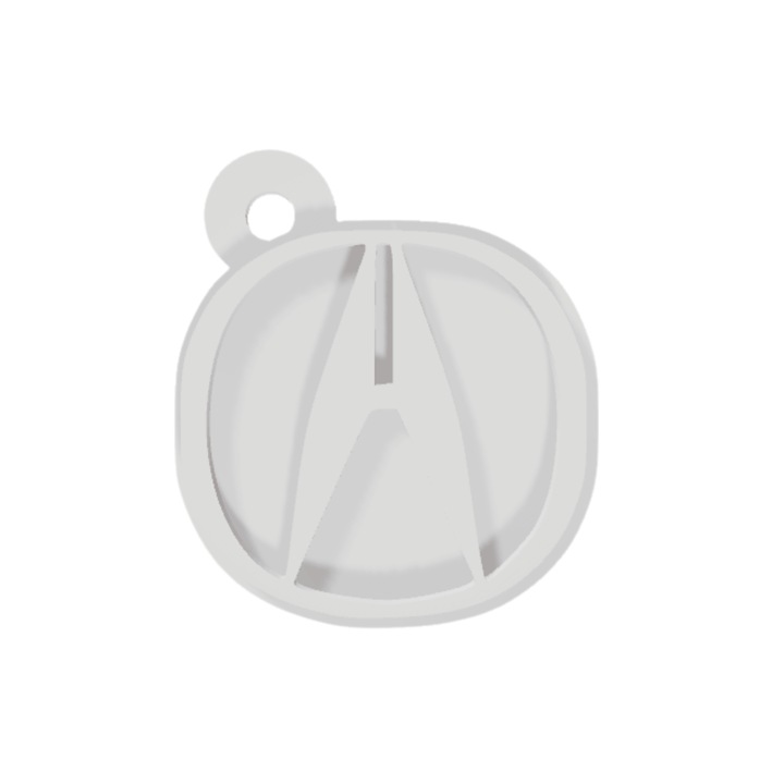 Breloc chei, "ACURA", 41 X 36 mm alb ivory