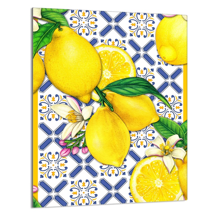 Tocator de bucatarie Lamai, DarHaus, Sticla, Multifunctional, 40x52cm, Multicolor