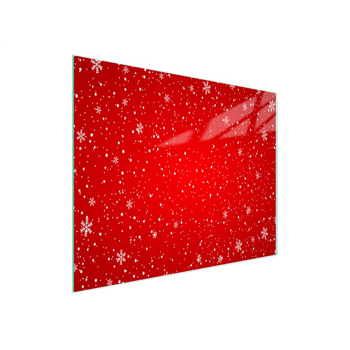 Мултифункционална дъска за рязане TMK, стъклена, 52x60cm, червена