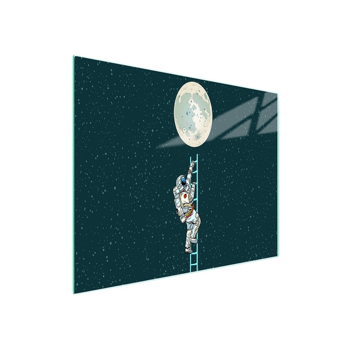 Кухненска дъска за рязане TMK, закалено стъкло, правоъгълна, 52x30см