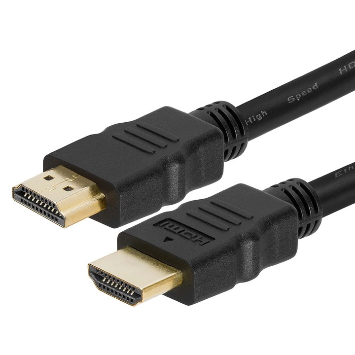 Cablu HDMI tata - HDMI tata, High Speed, 1.8m, 4K @ 60Hz, AWM, negru