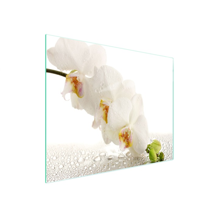 Кухненска дъска за рязане TMK, стъкло, 52x30см, Орхидея