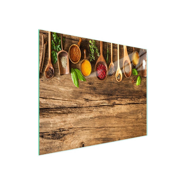 Кухненска дъска за рязане TMK, стъклена, правоъгълна, 52x30см