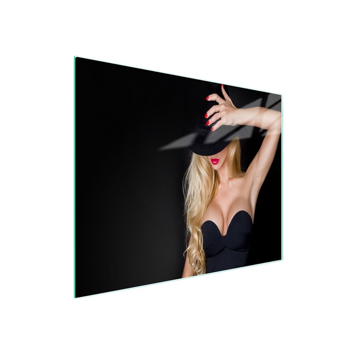 Кухненска дъска за рязане TMK, закалено стъкло, правоъгълна, 52x30см