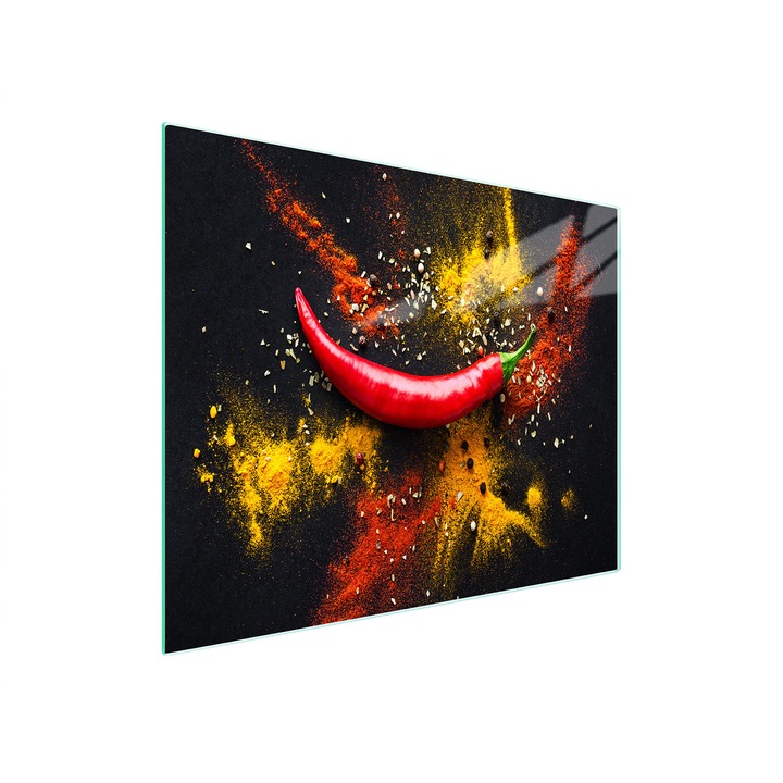 Placa de taiat, DarHaus, k-d10330, Sticla, 52x30, Chilli