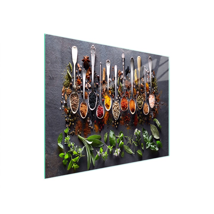 Placa de taiat, DarHaus, k-d10391, Sticla, 52x30, Condimente