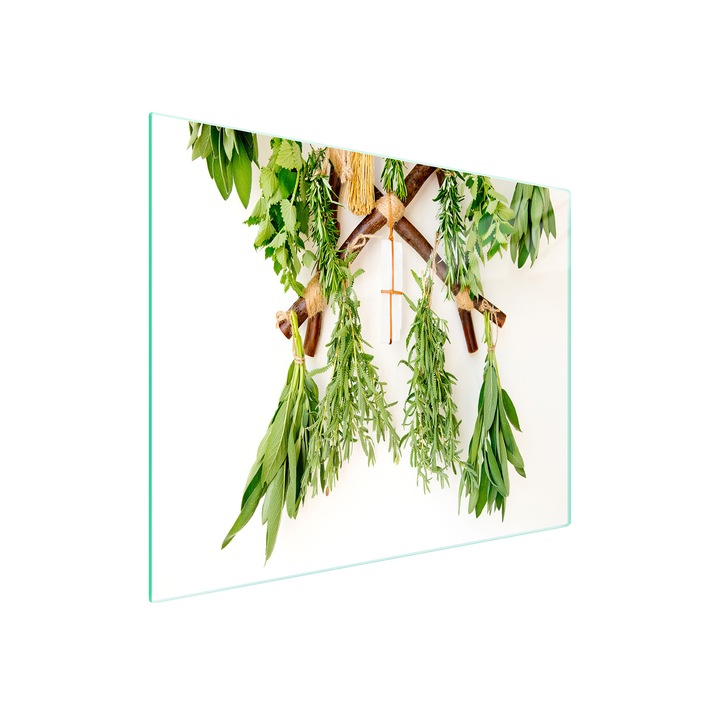 Placa de taiat, DarHaus, k-d10412, Sticla, 52x30, Ierburi