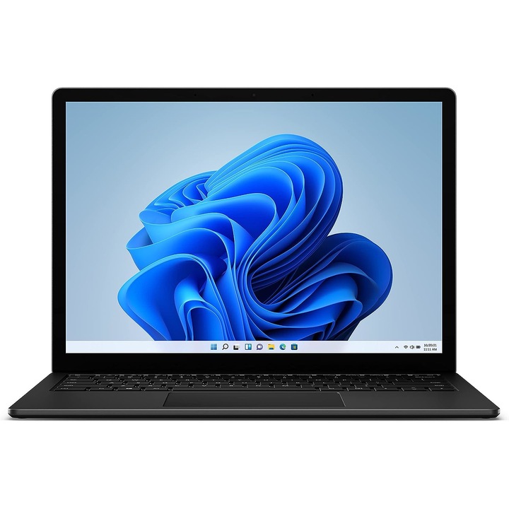 Laptop ultraportabil Microsoft Surface Laptop 4 cu procesor Intel® Core™ i5-1135G7, 13.5", Pixel Sense, 8GB, 512GB SSD, Intel® Iris® Xᵉ Graphics Graphics, Windows 10, Matte Black, layout DE